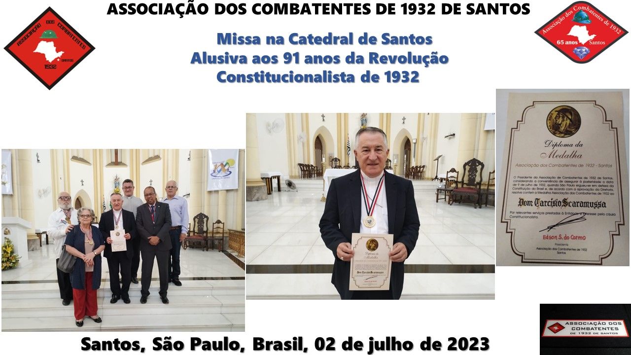 Missa na Catedral de Santos Alusiva aos 91 anos da Revolução Constitucionalista de 1932